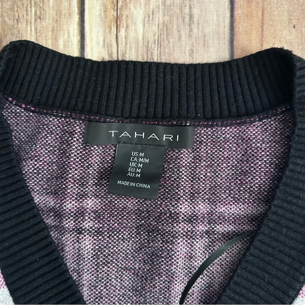 Tahari Plaid Pullover Sweater | Size M
